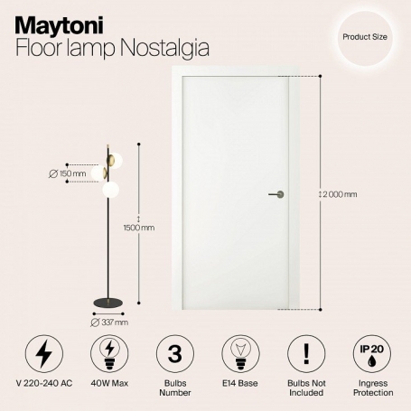 Торшер Maytoni Nostalgia MOD048FL-03G