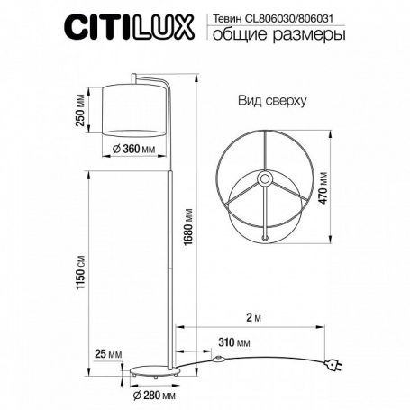 Торшер Тевин CL806031