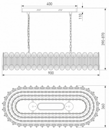 Подвесная люстра Bogate's Chaleur a067822