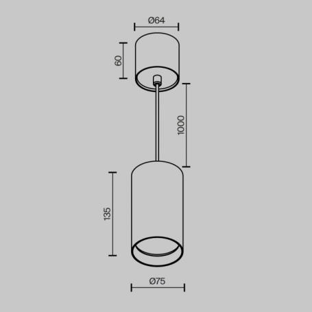 Подвесной светильник Vol P100PL-20W3K-BS