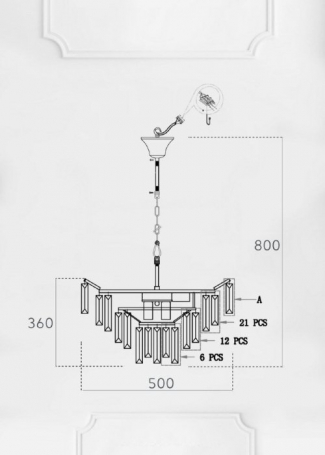 Подвесная люстра Julen LH0065/8H-CR-CL