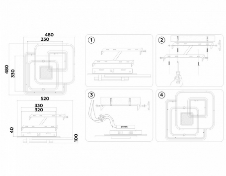 Настенно-потолочный светильник Comfort LineTech FL5055