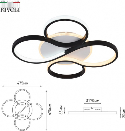 Потолочный светодиодный светильник Rivoli Lori 6103-101 Б0059011