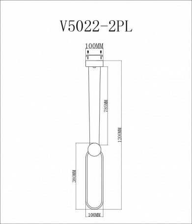 Подвесной светодиодный светильник Moderli Store V5022-2PL