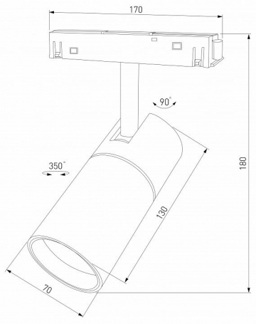 Трековый светодиодный светильник Elektrostandard Slim Magnetic 85013/01 a067380