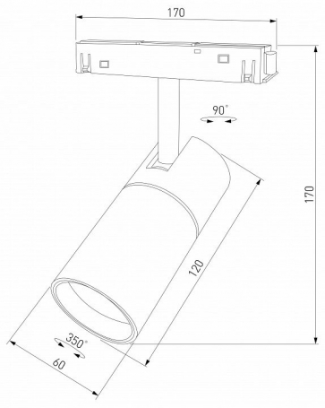 Трековый светодиодный светильник Elektrostandard Slim Magnetic 85012/01 a067379