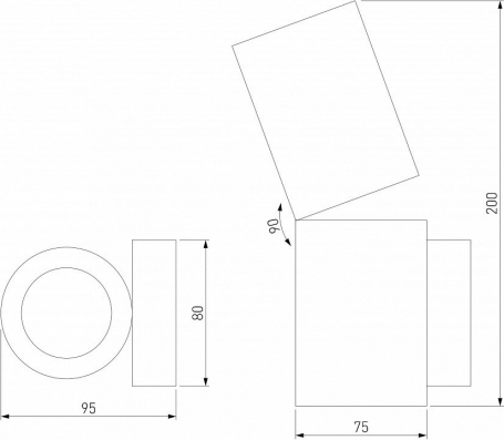 Настенный светодиодный светильник Elektrostandard Deep 40126/LED черный a062926