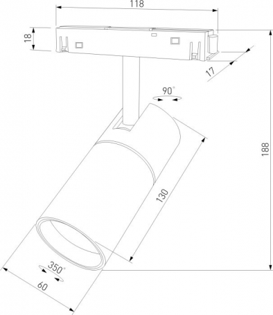 Трековый светодиодный светильник Elektrostandard Slim Magnetic Kars 85524/01 a069471