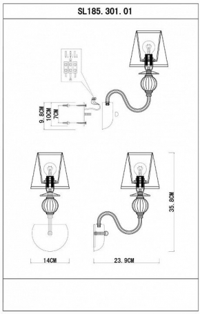 Бра ST Luce Grazia SL185.301.01