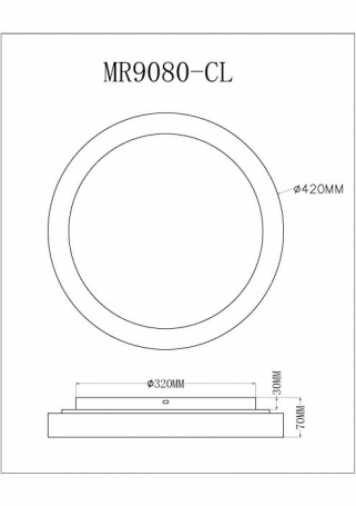 Потолочный светильник Neso MR9080-CL