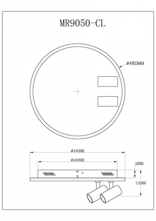 Потолочный светильник Focus MR9050-CL