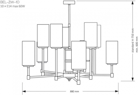 Потолочная люстра BELEZA BEL-ZW-10(Z/А)