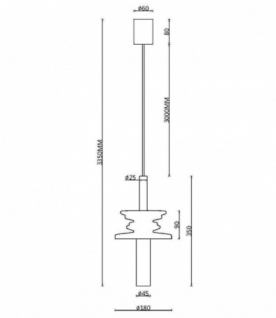 Подвесной светильник Maytoni Sound Wave MOD255PL-01B2