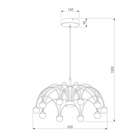 Подвесная светодиодная люстра Eurosvet Ragno 90030/10 LED золото