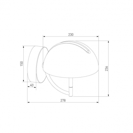 Бра Eurosvet Emisfero 50083/1 LED золото