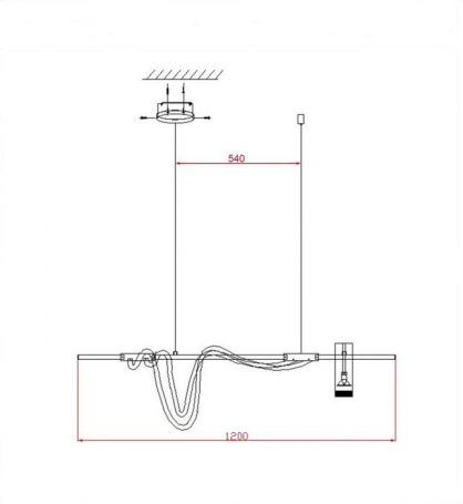 Подвесной светодиодный светильник Kink Light Кайли 08039K-120A,19