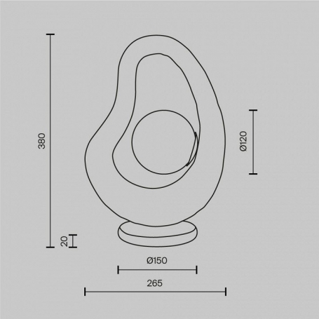 Интерьерная настольная лампа Opus MOD380TL-01GR