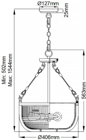 Подвесная люстра Roux QN-ROUX3-NBR