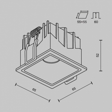 Точечный светильник Alfa LED DL043-01-10W3K-SQ-W-1