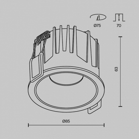 Точечный светильник Alfa LED DL043-01-15W3K-RD-B-1