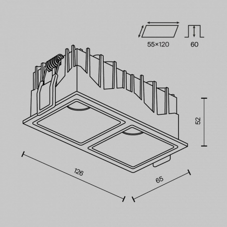 Точечный светильник Alfa LED DL043-02-10W3K-SQ-B-1