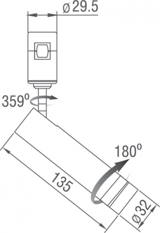 Трековый светильник Hubble DL20232M5W1 Black