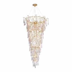 Подвесная люстра Crystal Lux Reina SP34 D1200 Gold Pearl