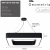 Подвесной светодиодный светильник Geometria ЭРА Quadro SPO-161-B-40K-060 60Вт 4000К черный Б0050583